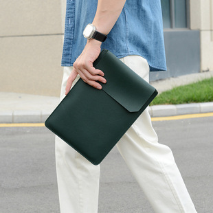 Casual Men's and Women's Notebook Tablet Protective Cover Pu Student Work Meeting Portable Business Trip Computer Bag