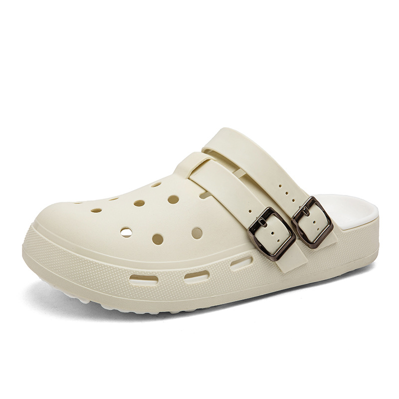 Sandalias de gelatina de comercio exterior transfronterizo zapatos con agujeros de playa antideslizantes de suela gruesa para uso exterior de los hombres