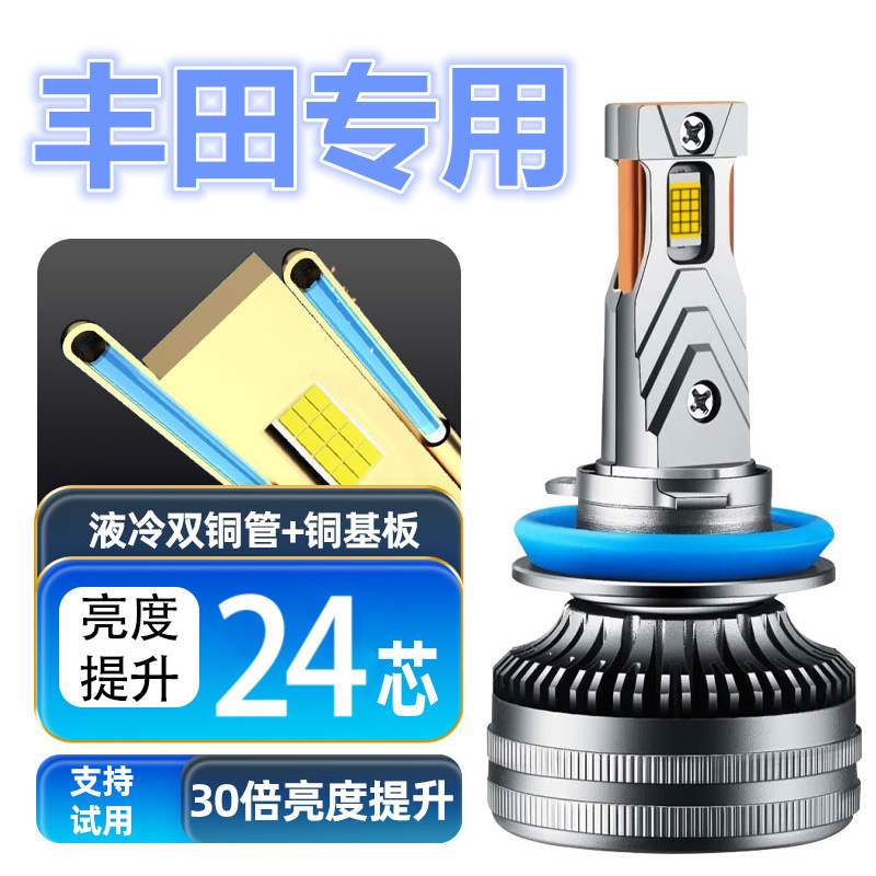 Suitable for 22 Toyota Fenglanda LED headlights far and near light integrated lamp modified super bright light car bulbs
