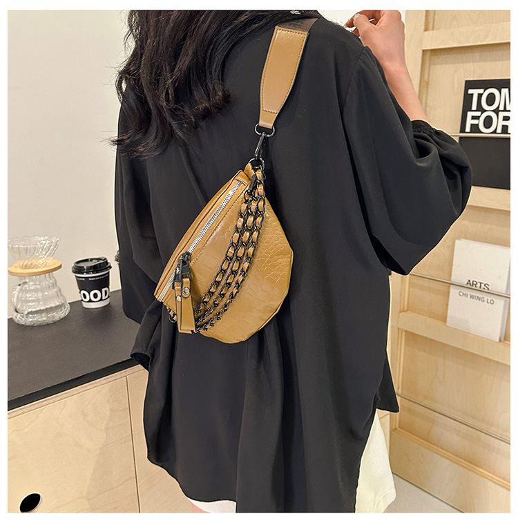 Super Hot Chest 2024 Nuova Moda Coreana Stile Occidentale Catena Donna Vita Larga Cinghia Monospalla Tracolla_voghion.com