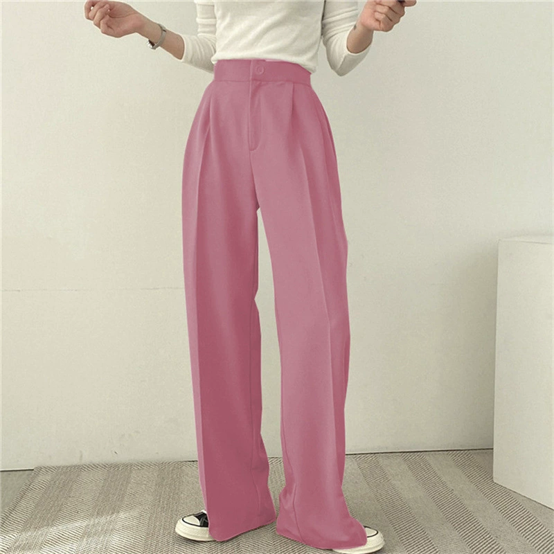 Autumn women's suit set, fitted blazer & trousers, tailored high-quality seasonal style