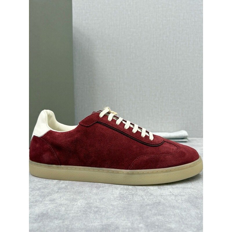 European Station New Men's Suede Lace-Up Flat Sneakers Sports Casual Low-Key Old Money Style Comfortable Lightweight Men's Shoes