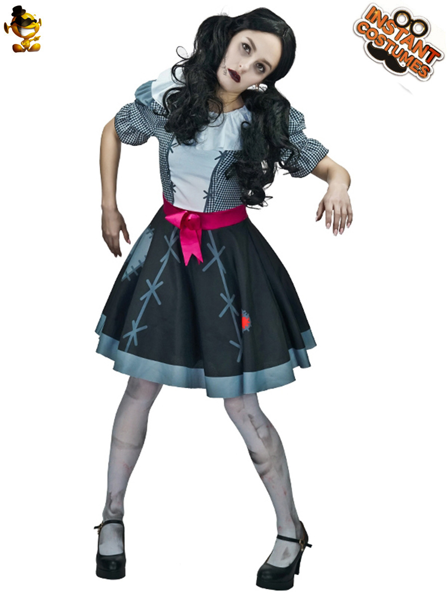 Las mujeres adultas de Halloween Zombie títere Cosplay ropa del partido rendimiento etapa distribución al por mayor
