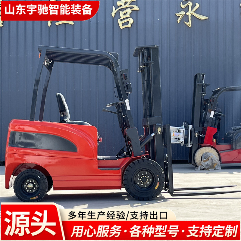 四驱多功能叉车工程1.5吨一体式电动升高式装卸搬运液压升降叉车