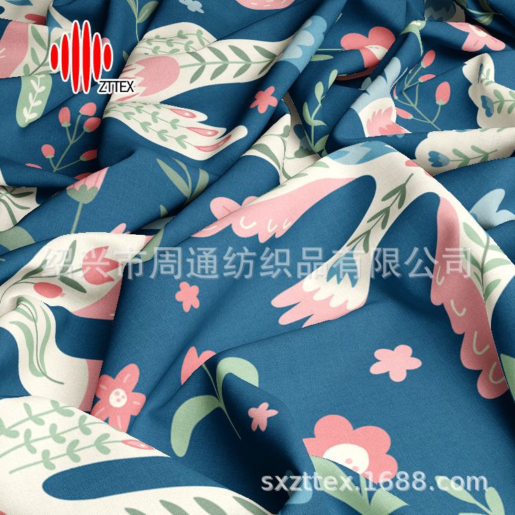 ZTTEX 包工包料 柔软 品质保障 涤棉印花坯布