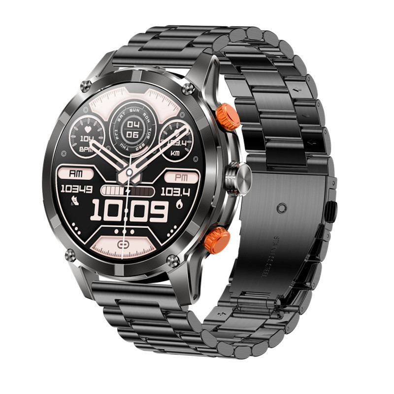 Smarte Herrenuhr mit Bluetooth-Anruffunktion, 1,7-Zoll-LED-Taschenlampe, großem Akku, Sport- und Herzfrequenzmessung sowie Gesundheitscheck_voghion.com