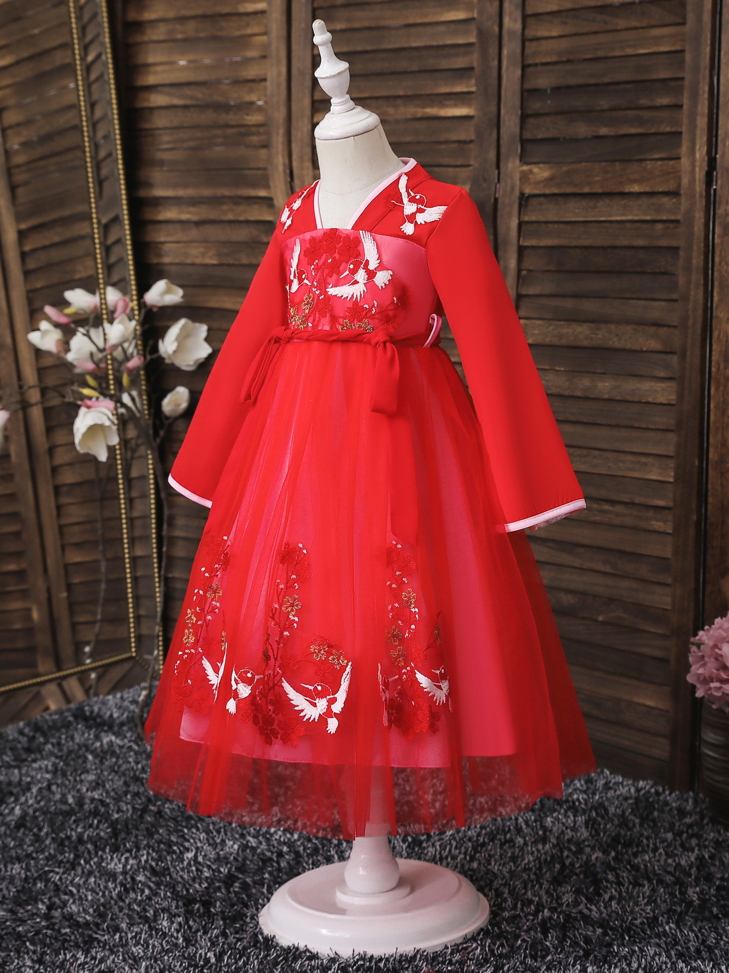 Primavera hanfu niñas nueva Tang Bordado DE LOS NIÑOS traje antiguo Super Hada estilo chino falda 1861