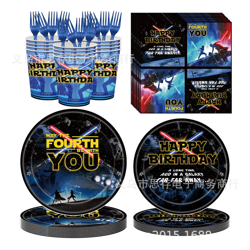 Star Wars party paper plate theme party suit party tablecloth festival party tableware party supplies wholesale