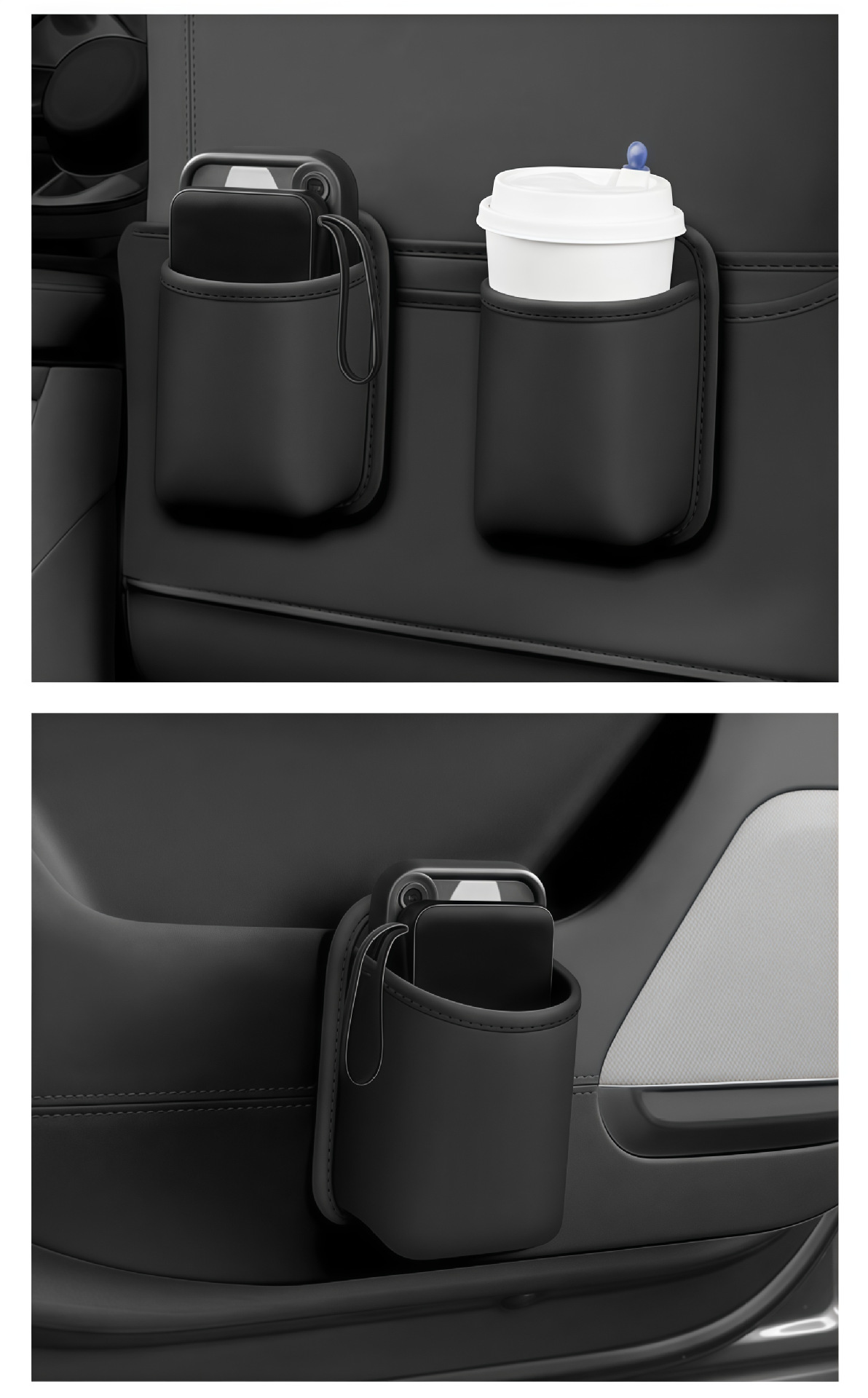 Car cup holder, door-side rear seat storage box, car side storage box, storage bag, beverage container, car trash bin