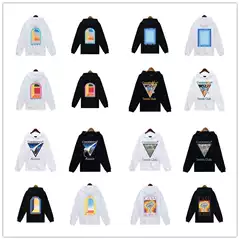 Casablanca Hoodie Unisex Oversized French Terry Pullover Sweatshirt Fall Winter Streetwear