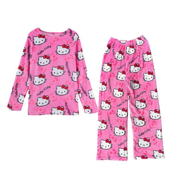 Pajamas Women's Autumn and Winter Flannel Thickened fleece-lined 2024 New Cartoon Winter Outfit suit