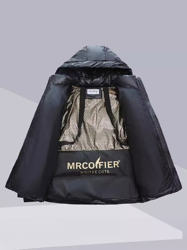 High-end Black Gold Cotton Women's Short 2025 Winter Style Korean Version Hooded Winter Thick Couple's Coat Cold-Resistant Cotton Jacket Trend
