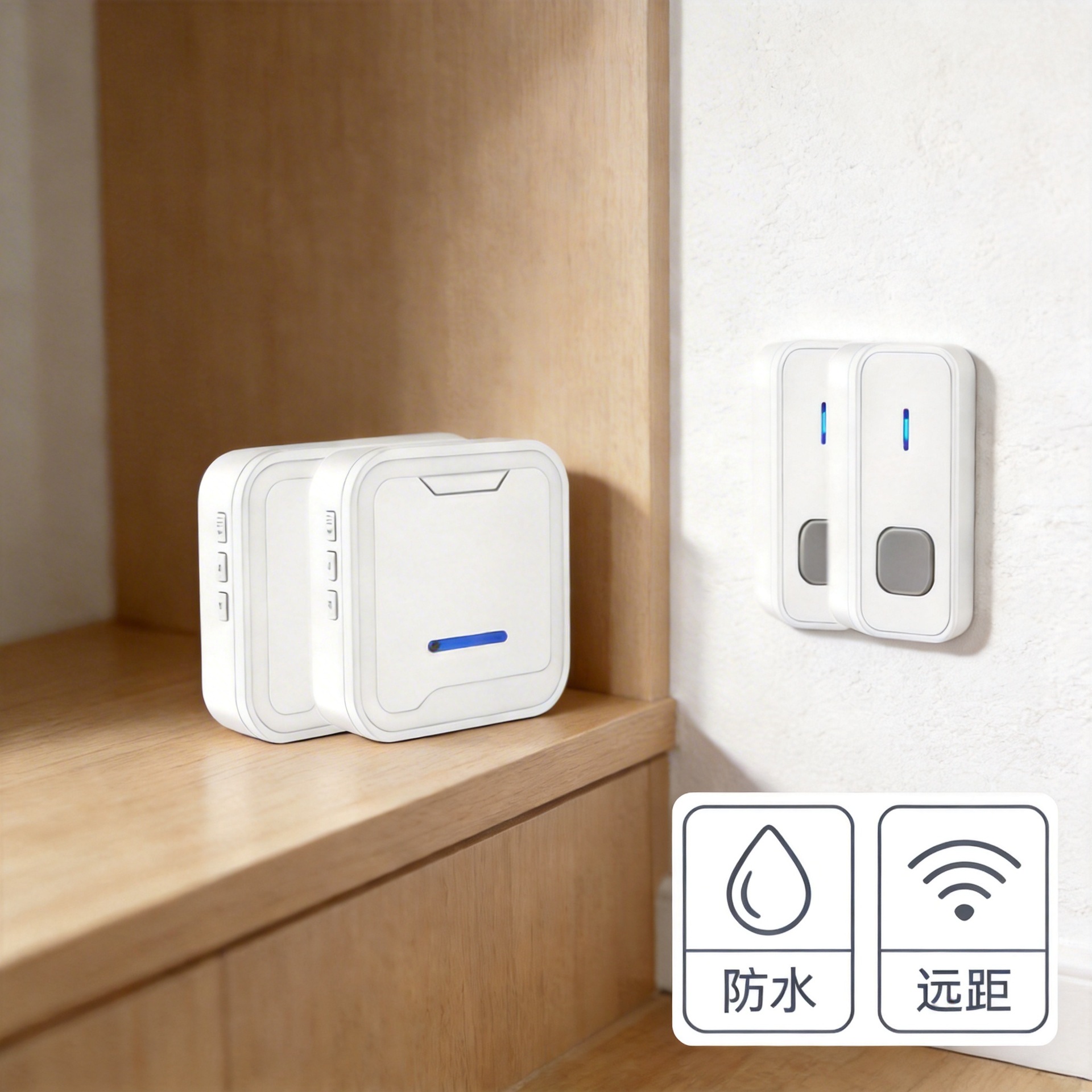 交流数码音乐门铃远距离遥控家用门铃防水 智能家用无线门铃N918