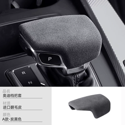 Sürətlər qutusu və əl tormozu başlıqları interior modification gear shift - no-specifications-18-25-model-q5l-gear-shift-cover-suede-black