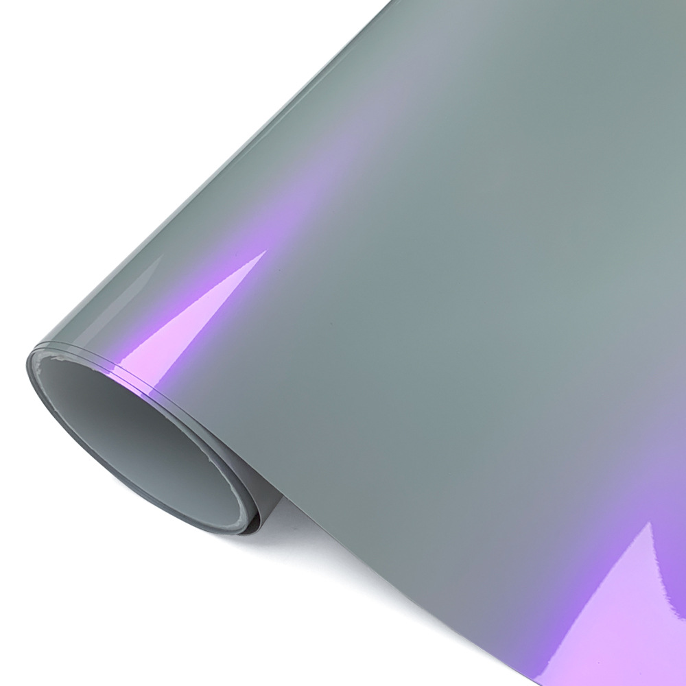 New Pet Two-Color Fantasy Gray and Purple Car Body Color Changing Film Bright Color Changing Sticker Rearview Mirror Sticker