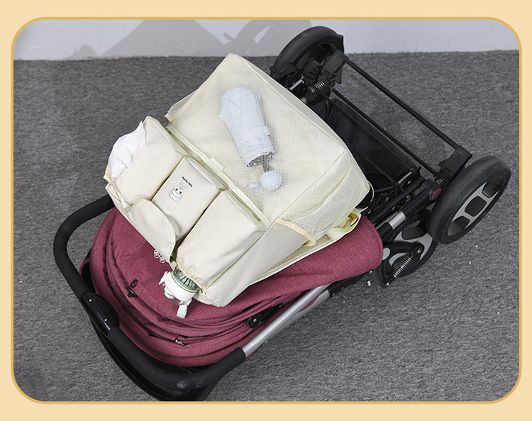 Double Shoulder Mommy Large Capacity Multifunctional Maternity Baby Pregnancy Can Be Hung On Stroller Storage Bag_voghion.com