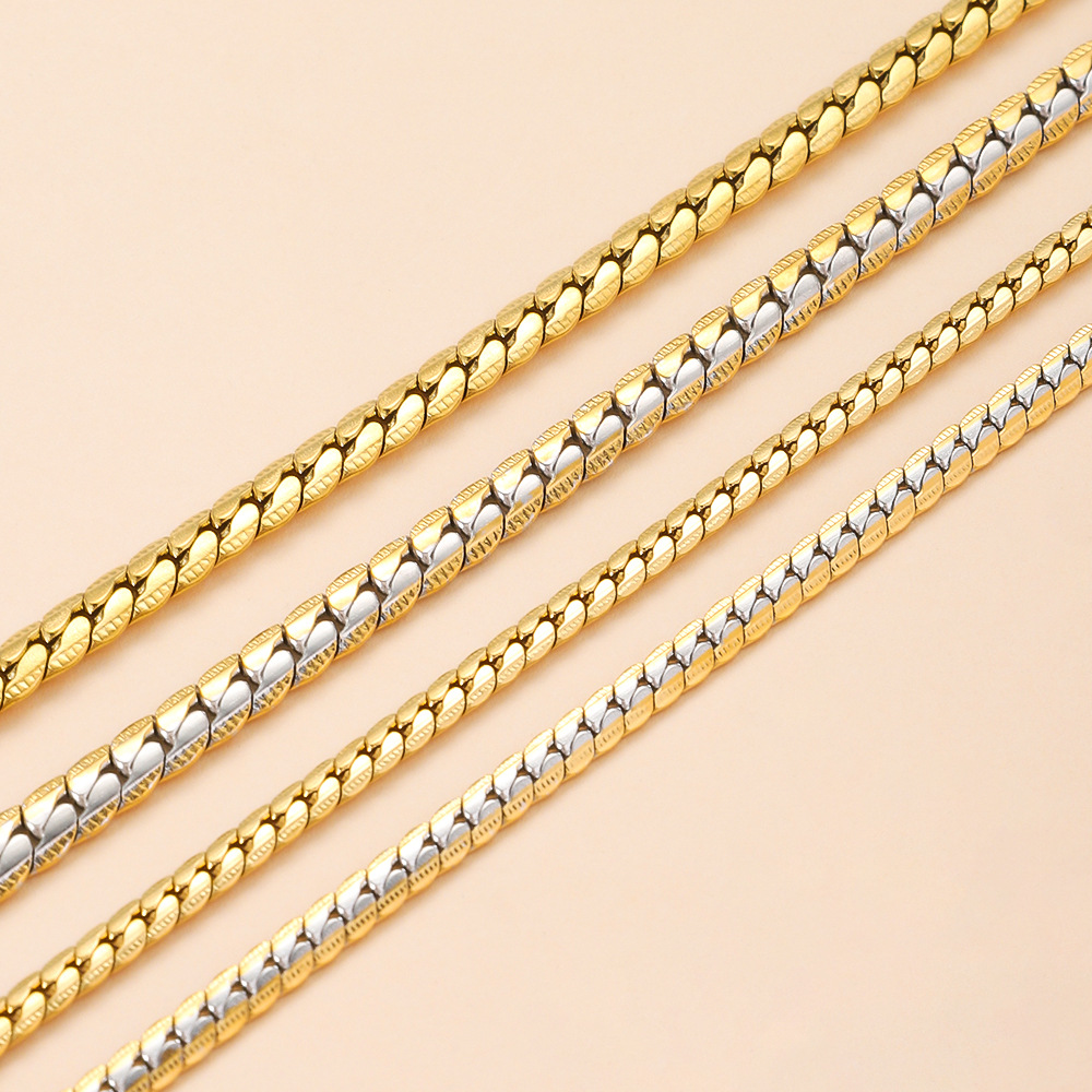 Retro Classic Style Geometric Titanium Steel Mixed Metal Plating Men's Chain Necklace Healing Crystals Necklaces display picture 2