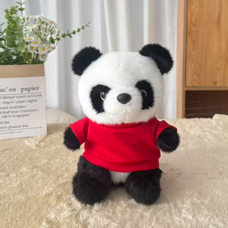 Muñeca panda muñeca muñeca de peluche muñeca de ropa muñeca Sichuan regalo de cumpleaños impresa logotipo