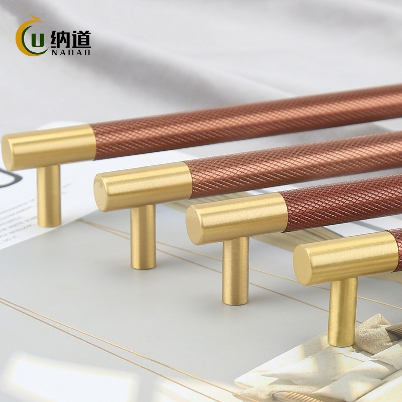 Single Hole Space Aluminum Black Brushed Drawer Pull Furniture Hardware New Chinese Style Cabinet Pull Brass Handle