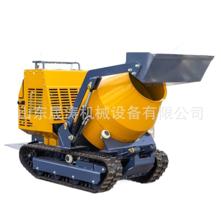 Camión de agitación de orugas de todo terreno auto-alimentado y camión de agitación automática y camión de agitación de hormigón de ingeniería pequeña