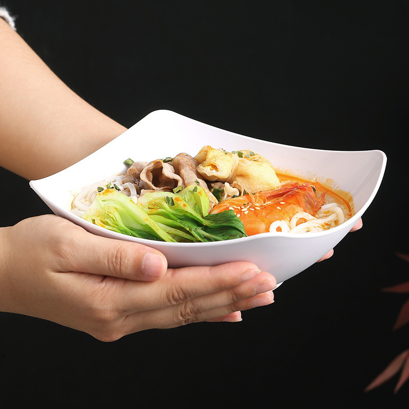 小麦秸秆汤碗翘角碗套装家用凉拌菜盘西餐沙拉碗塑料斗笠碗甜品碗|undefined