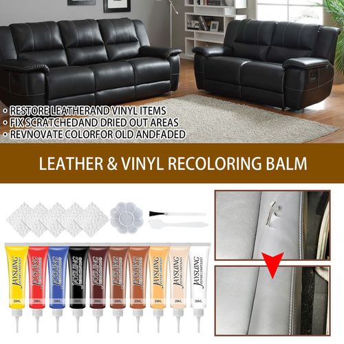 Jaysuing Leather Color Restorer Leather Coating for Coats and Shoes Leather Stain Remover Car Seat Leather Revitalizer