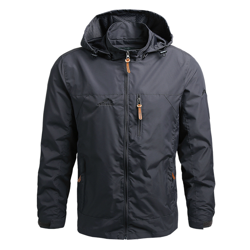 Primavera y otoño nueva chaqueta de los hombres casual suelta más tamaño impermeable chaqueta a prueba de viento montañismo chaqueta deportiva al aire libre Juventud
