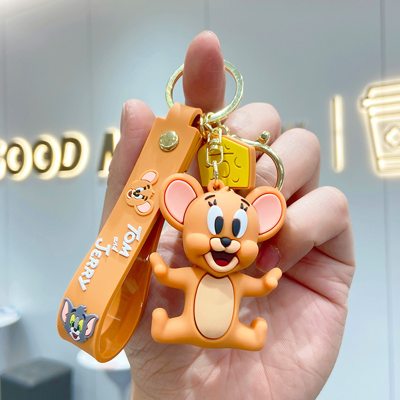 Cartoon Anime Cat and Mouse Keychain Pendant Cute Jerry Cat Car Figurine Keychain Decoration Wholesale Cartoon Anime Cat and Mouse Keychain Pendant Cute Jerry Cat Car Figurine Keychain Decoration Wholesale
