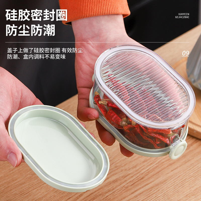 [Caja de especias apilable espesada] caja de almacenamiento de cocina cebolla doméstica, jengibre y ajo crujiente fruta seca y nueces caja sellada
