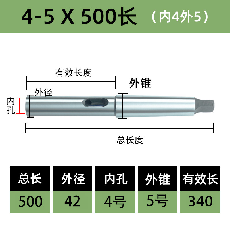 变径套套加长莫氏钻锥机床锥度车床尾座柄钻头套锥柄导2号345中间|undefined