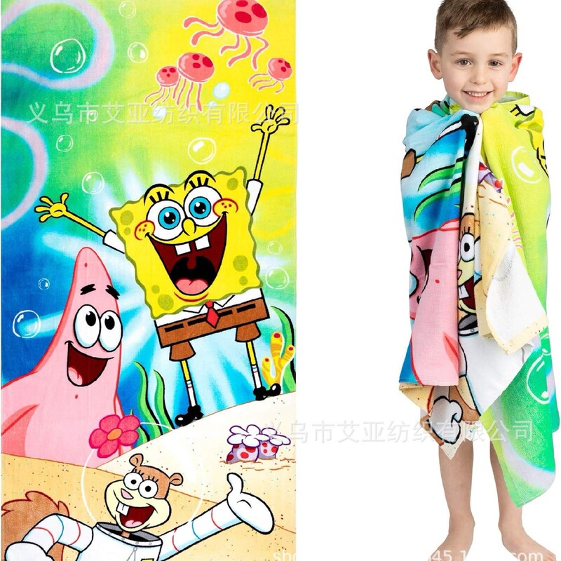 Super Mario Beach Towel Foreign Trade Hot-Selling Amazon Cartoon Animation Children's Beach Towel Children's Bath Towel Towel Super Mario Beach Towel Foreign Trade Hot-Selling Amazon Cartoon Animation Children's Beach Towel Children's Bath Towel Towel