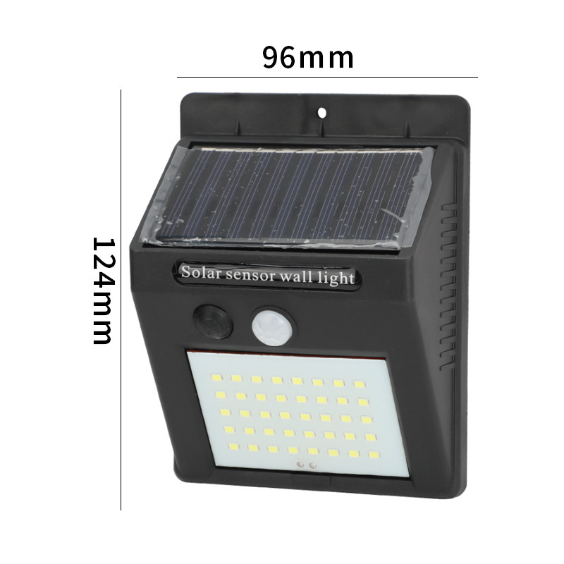 lámpara solar de pared unilateral al aire libre LED lámpara de inducción corporal hogar patio impermeable pared exterior lámpara de calle COB