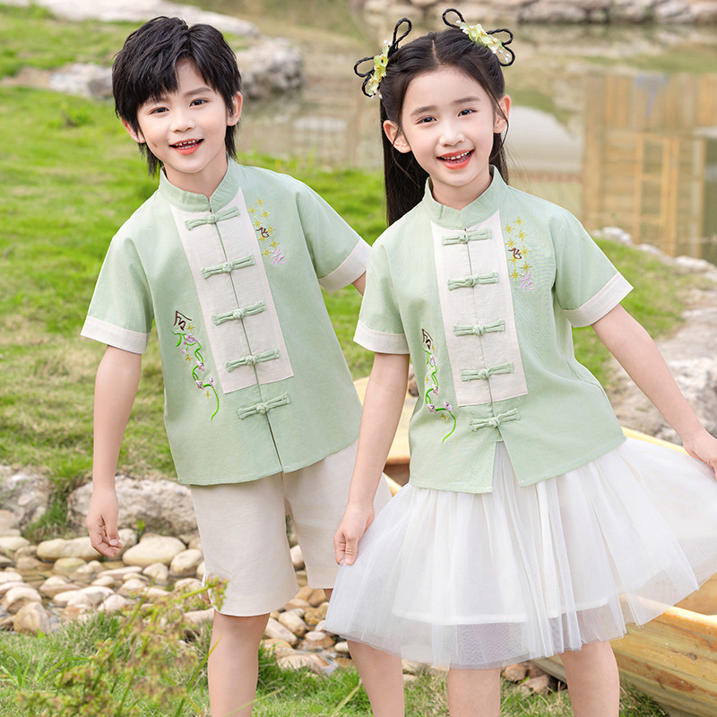 六一兒童演出服小學生班服漢服中國風幼兒園園服大班畢業班拍照服