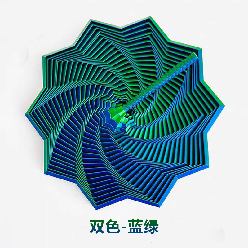 3d打印萝卜塔多边形螺旋塔带操作把手视错觉玩具跨境创意解压玩具|undefined