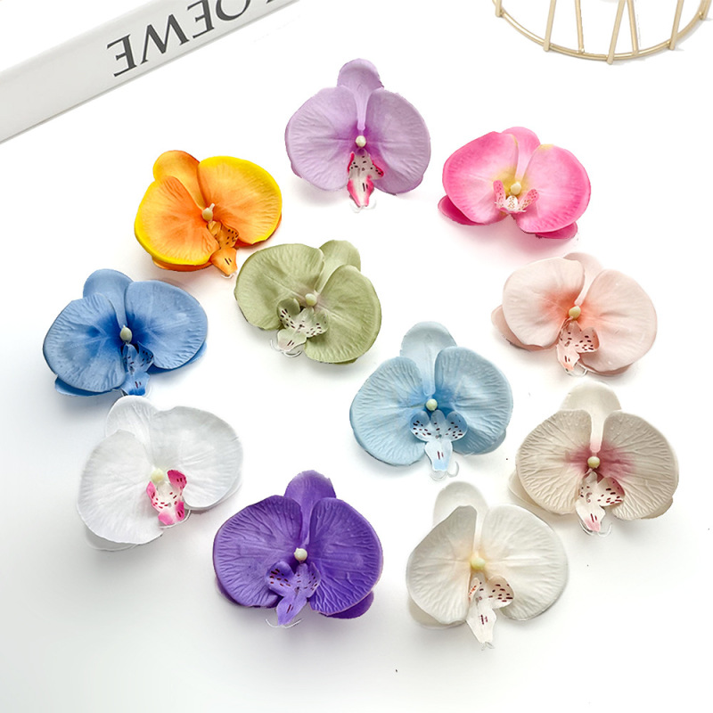 造花胡蝶蘭の花 DIYヘアアクセサリー ヘアピン フェイクフラワー DIYヘアピン 衣装アクセサリー デザートテーブル製作|undefined