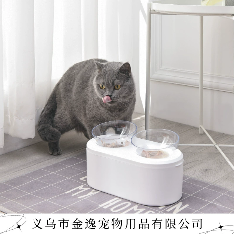 Многофункциональная Двойная чаша для домашних животных кошачья поилка кошачья чаша большой емкости миска для собак комбинация зоотовары оптом