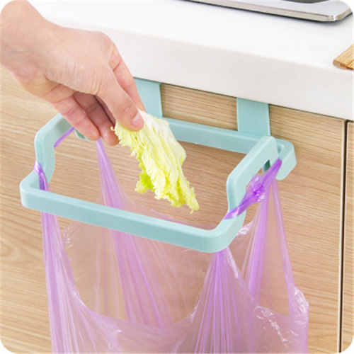 Kitchen door-back portable garbage bag holder, door-back rag rack, trash can rack, kitchen door-mounted trash can