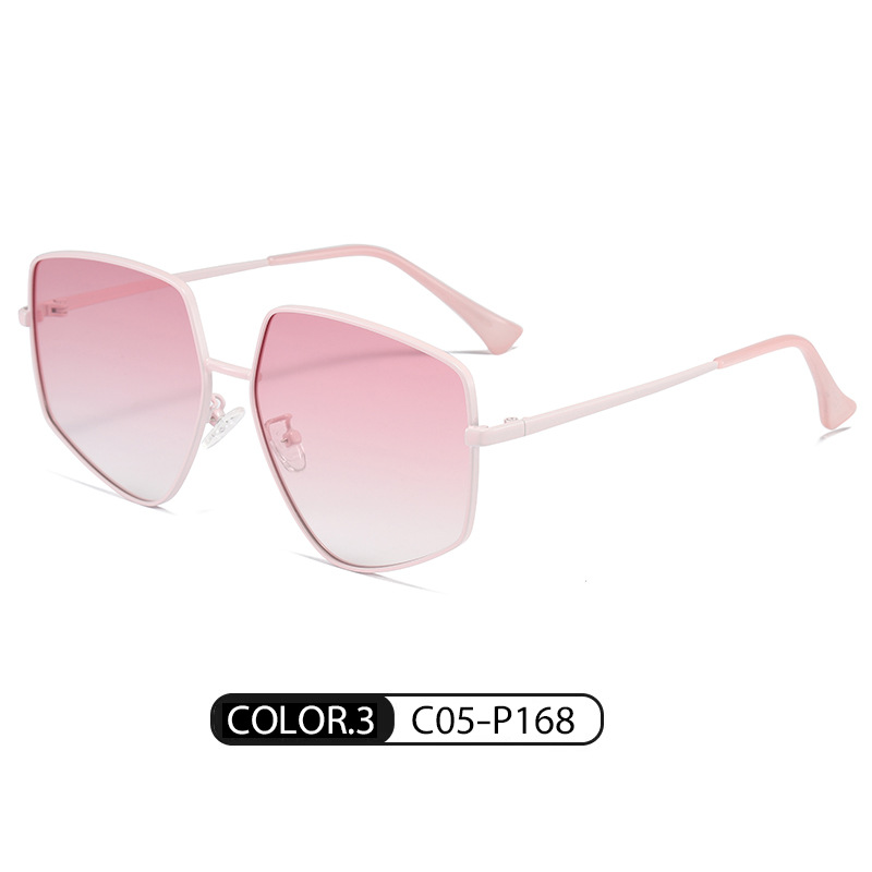 Nuevas gafas de sol de moda de mujer de gran marco gafas de sol lisas LS317 transmisión en vivo recomendar metal gafas de sol polarizadas de todo fósforo