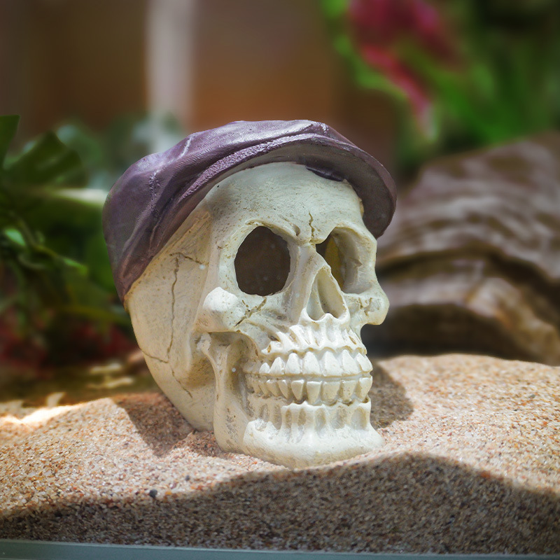 Caja de mascotas de escalada, decoración de paisaje, pecera, frasco de evitación, crin, león, serpiente, lagarto, caja para mascotas, decoración, esqueleto de simulación