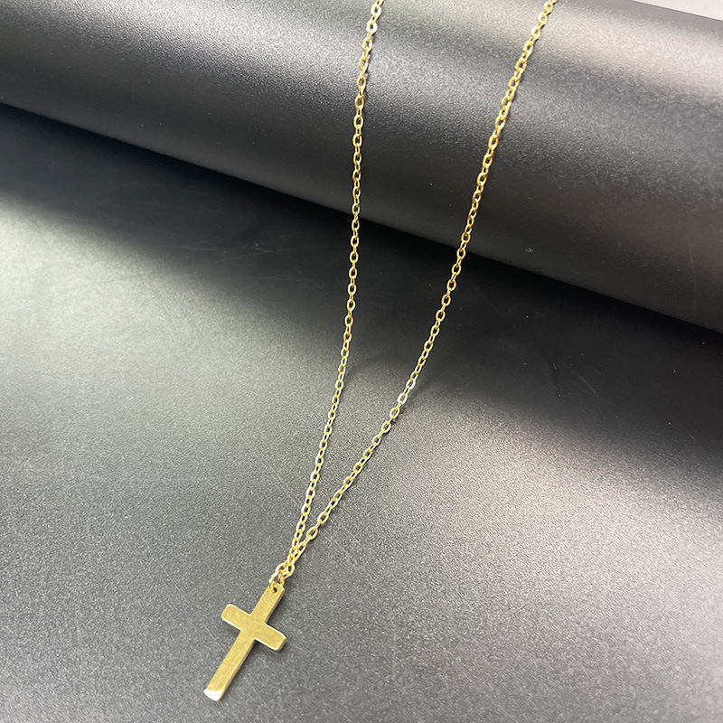 16g Weight 304 Stainless Steel Pendant Material Double Layer Necklaces, Pendant Necklace Classification 304 Stainless Steel Chain Material cable chain Chain Type 1 Piece Quantity Holiday, Daily Occasion 304 Stainless Steel Material Cross Pattern Women's Gender Casual, Simple Style Style 304 Stainless Steel Casual Simple Style Cross Double Layer Necklaces Pendant Necklace 4