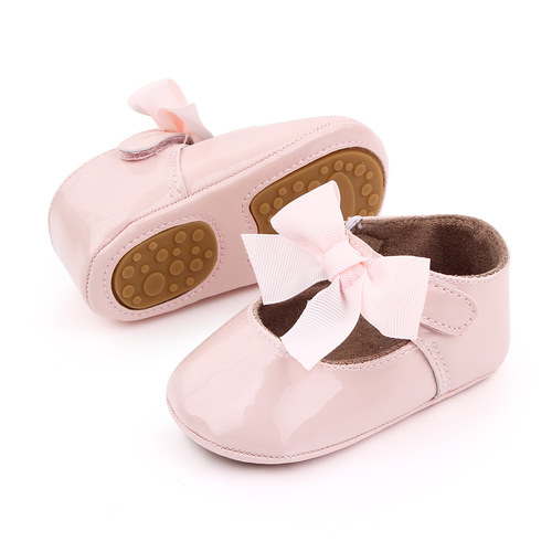 Spring and Autumn Bow Princess Shoes PU Small Leather Shoes Baby Toddler Shoes Factory Direct Sales 2562