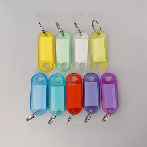 Crystal Key Storage Ring Keychain Key Holder with Tag, Landlord Key Tag String Classification Business Gift