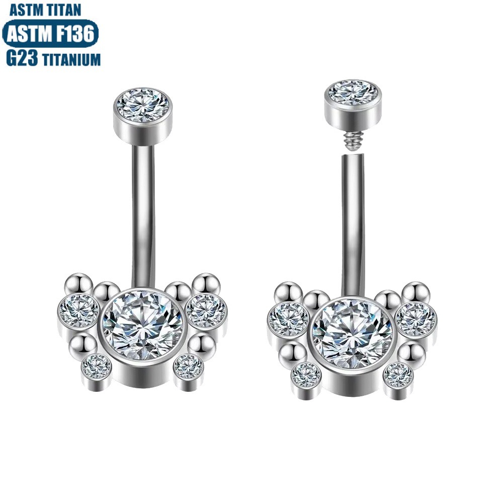 Pointed labret stud close-up product detail