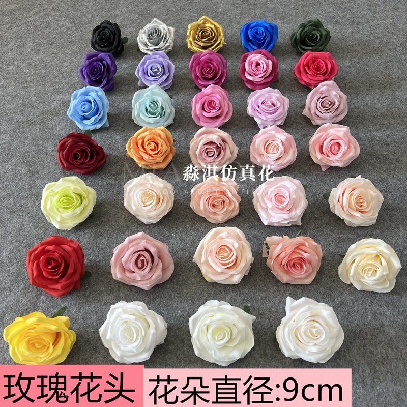 인공 꽃송이, 인공 장미, 실크 꽃, DIY 화환, 웨딩 코사지 재료, 한복 머리핀, 머리 장식, 웨딩 장식