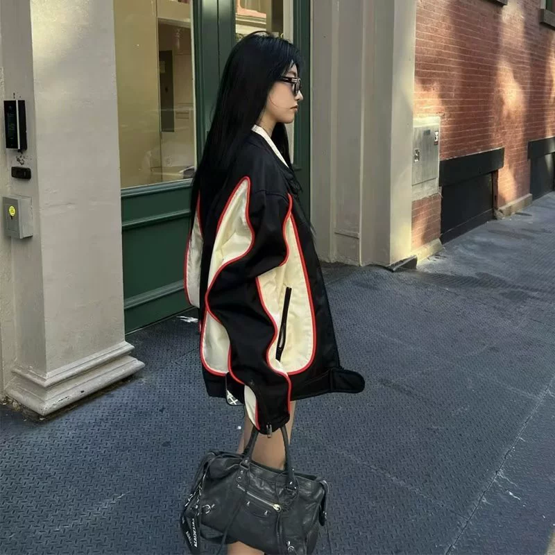 Доминирующий мотоциклетный пиджак мужской и женский весенний и осенний американский ретро красивый продвинутый гоночный костюм