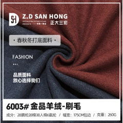 260g金品羊绒面料 发热腈纶刷毛面料 秋冬家居服打底衫面料