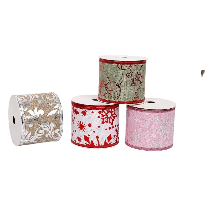 Yuanda cinta borde de metal cinta flocado cinta cebolla cinturón franela de oro Vacaciones de Navidad decoración de la boda cinta de poliéster