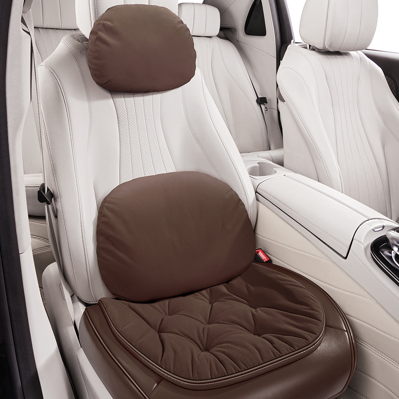 新款劳伦斯太空垫汽车坐垫秋冬三件套高密太空棉肤感皮母婴级环保