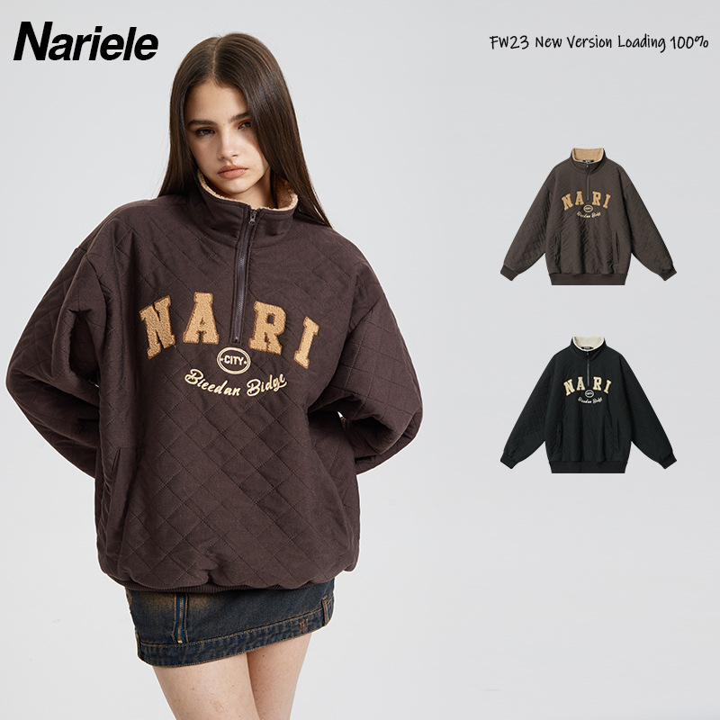 Hey Henry European And American Winter Rhombus Design Stand Collar College Style Bf Couple Cotton Coat Retro High-end Cotton Clothing