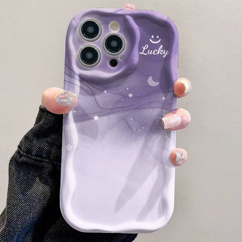 Funda para teléfono iphone16promax para cielo estrellado púrpura Apple 15 moda 14 Japón y Corea del Sur 13/12 nuevo 11